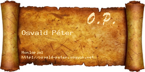 Osvald Péter névjegykártya